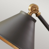 Industralna mała lampka na biurko stołowa kolor ciemnoszary + postarzany mosiądz Provence PV-ELEMENT-GAB Elstead Lighting
